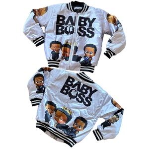 Baby Boss melanin Kids Puffer Jacket - White